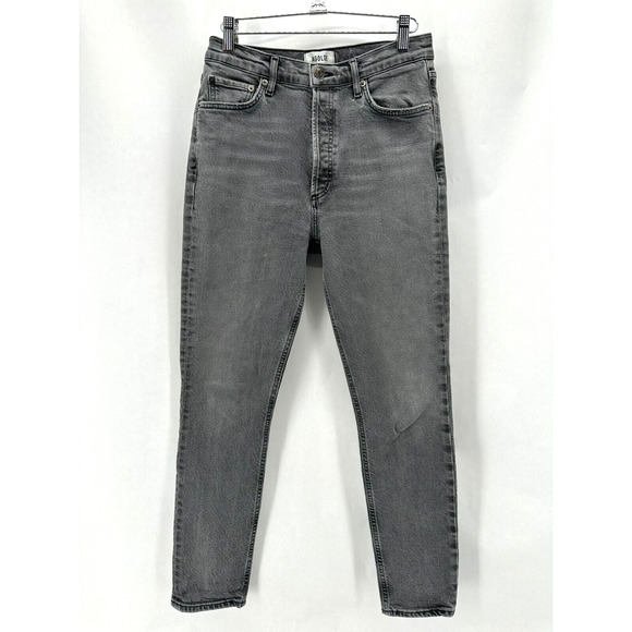 AGOLDE Nico High Rise Jeans Grey Size‎ 27 Button Fly Skinny Preppy Modern City - Picture 1 of 12